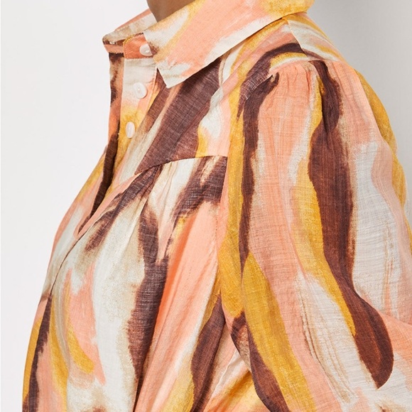 APRICOT Painterly Swirl Shirt Dress - Picture 2 of 12